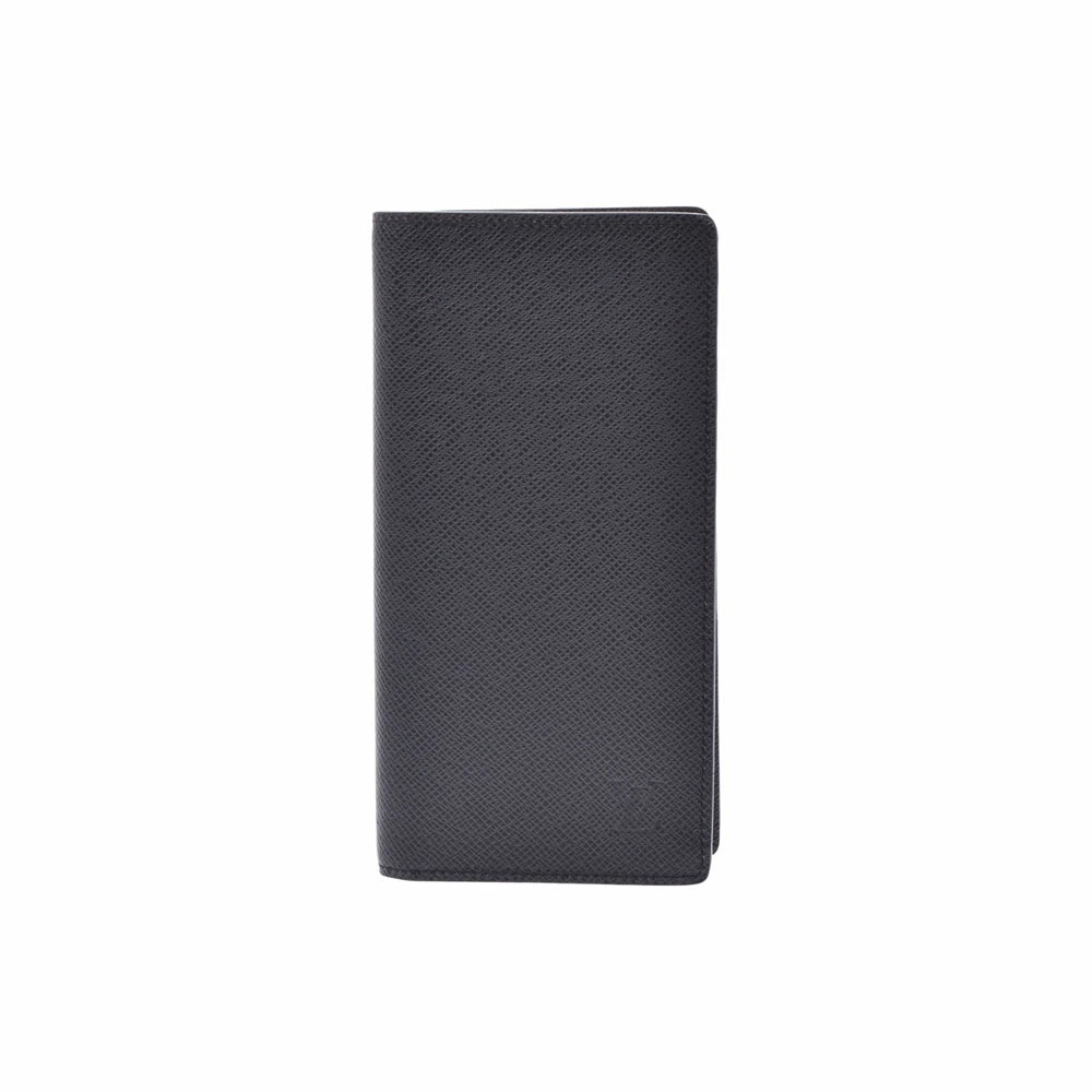 LOUIS VUITTON Taiga Portefeuille Brazza Ardoise Leather Long Wallet